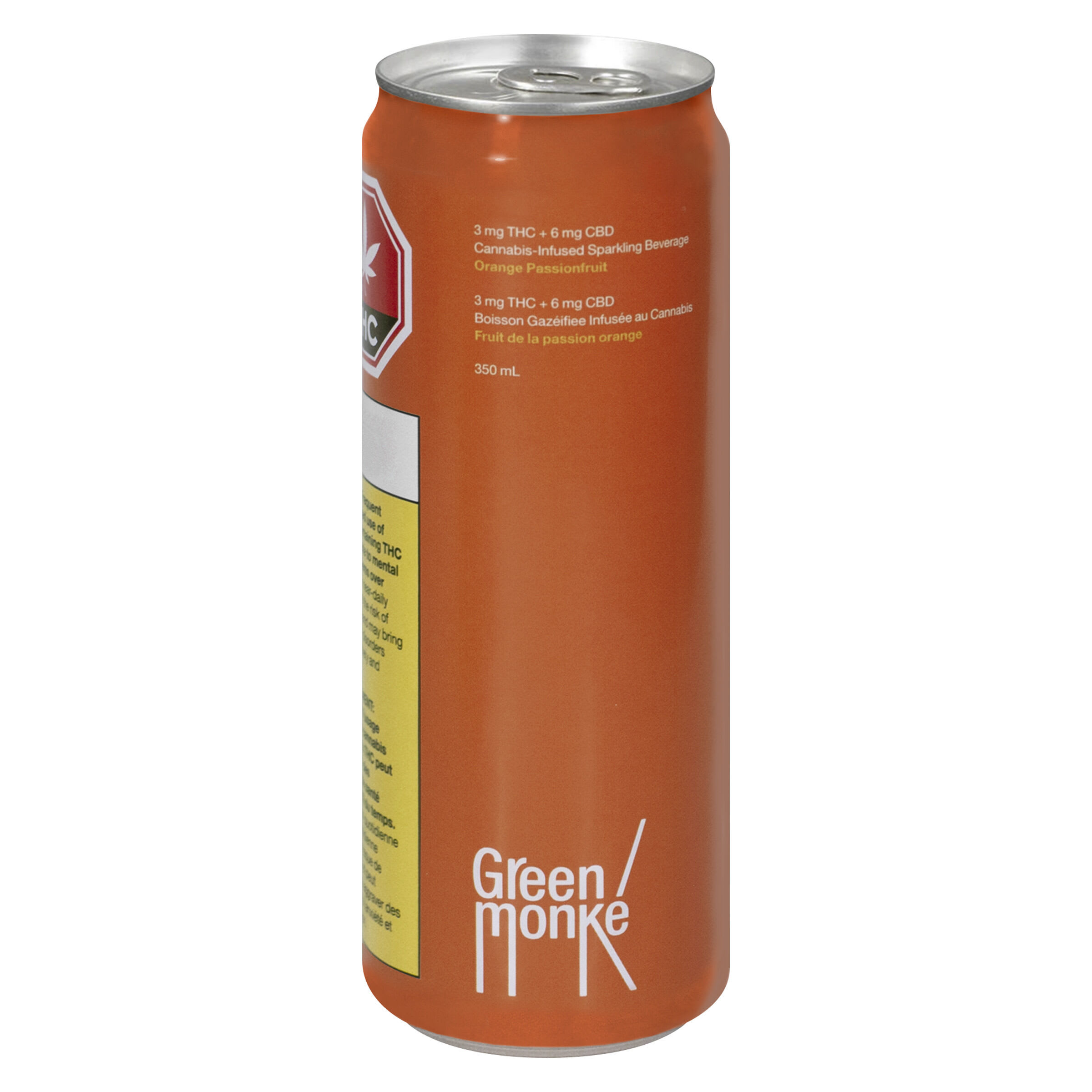 Cannabis Infused Orange Passionfruit Sparkling Soda - 3mg THC + 6mg CBD; 12 Fl Oz (355ml)